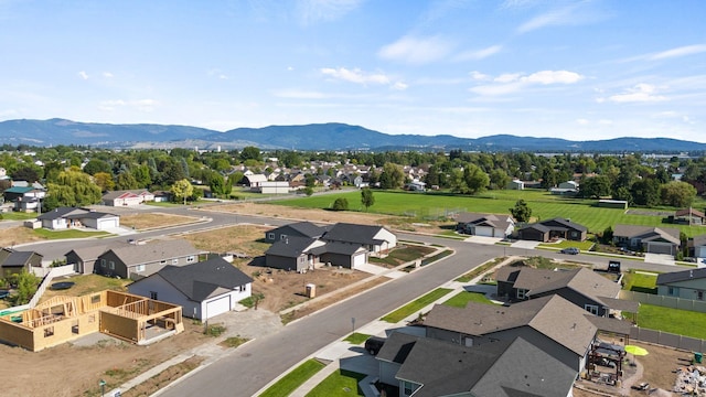 14101 E Sanson Ave, Spokane Valley, WA 99216 - aerial view of residential area featuring a mountain backdrop