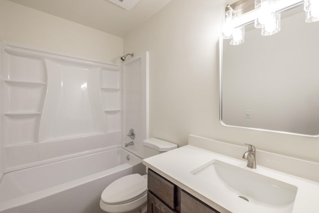624 N Herald Rd Unit 2, Spokane Valley, WA 99206 - bathroom with toilet, vanity, and shower / washtub combination