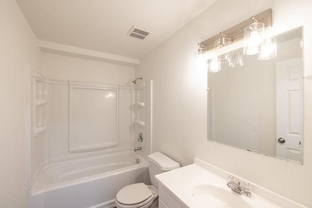 624 N Herald Rd Unit 2, Spokane Valley, WA 99206 - bathroom featuring tub / shower combination, vanity, and toilet