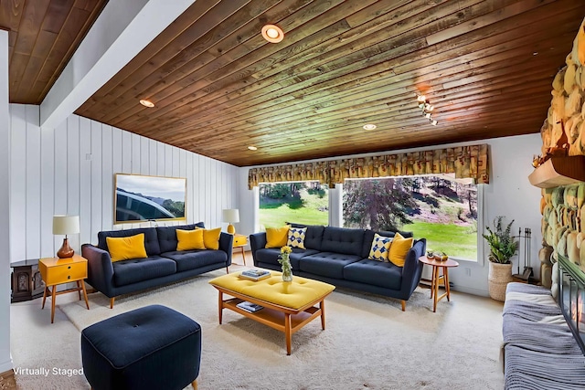 128C Buena Vista Rd, Colville, WA 99114 - living room featuring wood ceiling