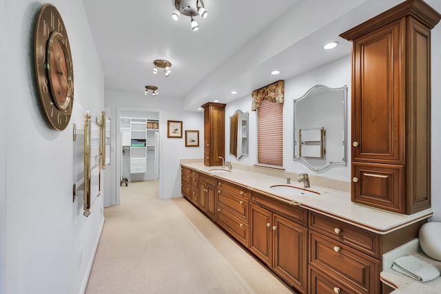 128C Buena Vista Rd, Colville, WA 99114 - bathroom with double vanity and recessed lighting