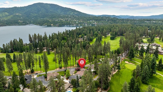 10101 N Pines Rd, Hayden, ID 83835 - bird's eye view of a water and mountain view and a local golf course