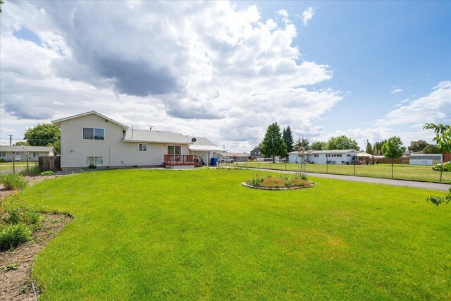 13715 E Rich Ave, Spokane Valley, WA 99216 - view of yard featuring a wooden deck
