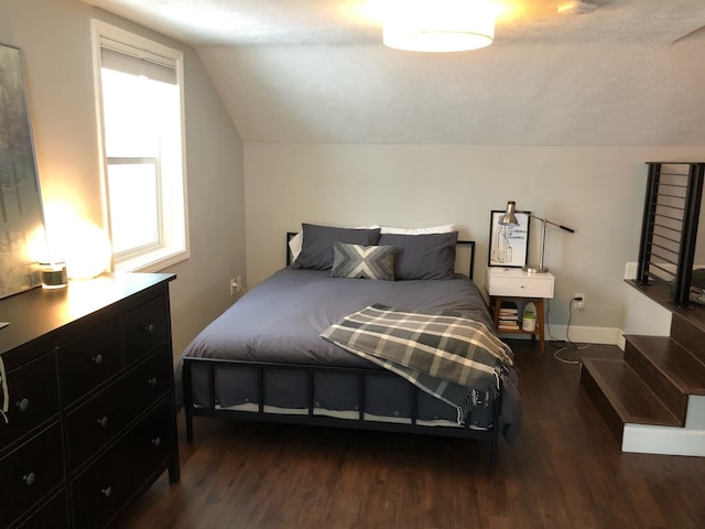 1617 S Bernard St, Spokane, WA 99203 - bedroom featuring wood finished floors, lofted ceiling, and baseboards