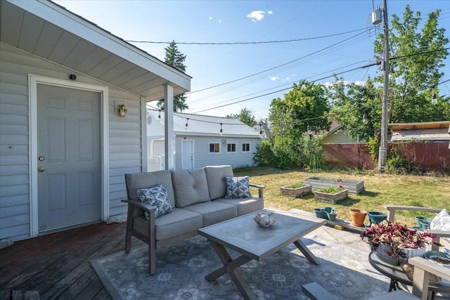 1306 W Euclid Ave, Spokane, WA 99205 - wooden terrace with an outdoor hangout area and a patio
