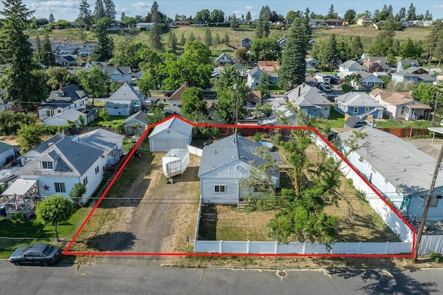 1306 W Euclid Ave, Spokane, WA 99205 - aerial view of residential area with property boundaries highlighted