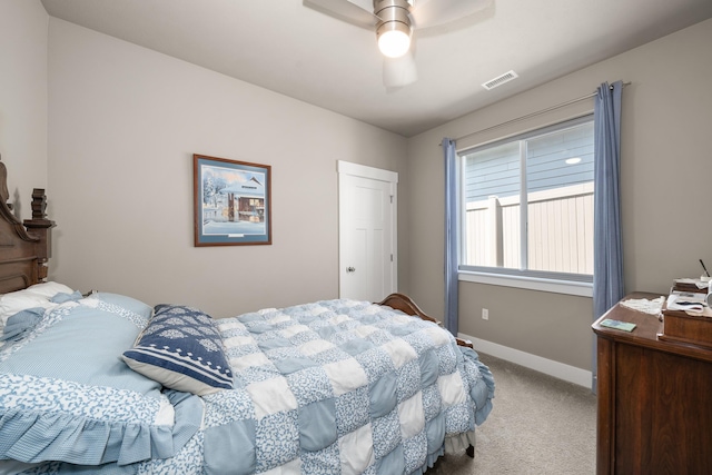 1473 W Jay Ct, Spokane, WA 99208 - bedroom with light colored carpet, baseboards, and ceiling fan