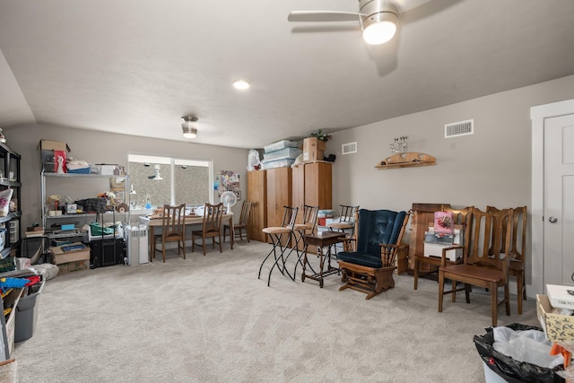 1473 W Jay Ct, Spokane, WA 99208 - carpeted living room featuring ceiling fan