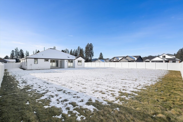 3405 E Yearling Rd, Chattaroy, WA 99003 - yard layered in snow with a fenced backyard