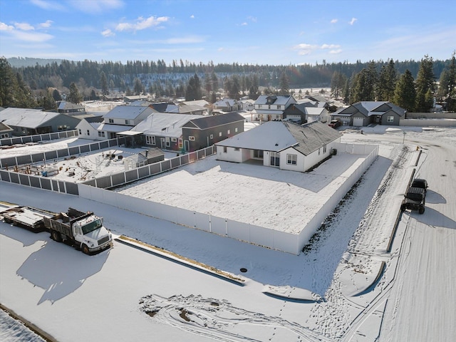3405 E Yearling Rd, Chattaroy, WA 99003 - snowy aerial view with a residential view