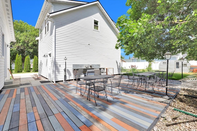 524 N Long Rd, Spokane Valley, WA 99016 - wooden terrace featuring outdoor dining area