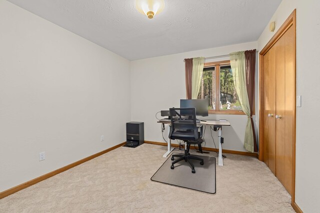 2378 Eagle River Way, Kettle Falls, WA 99141 - office featuring light colored carpet, baseboards, and a textured ceiling