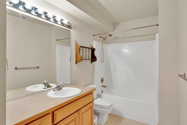 4605 E Birkdale Ln, Spokane, WA 99223 - full bath with toilet, vanity, and shower / washtub combination