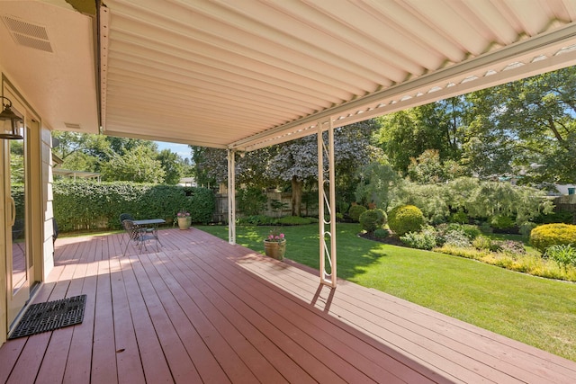 11605 N Merlin Dr, Spokane, WA 99218 - wooden terrace featuring outdoor dining space