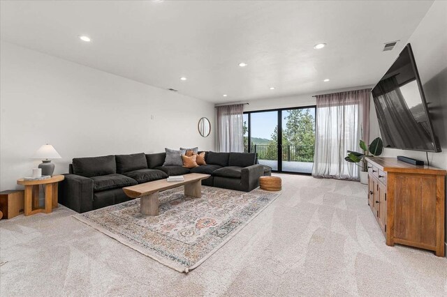 9610 S Mullen Hill Rd, Spokane, WA 99224 - living area with light carpet and recessed lighting