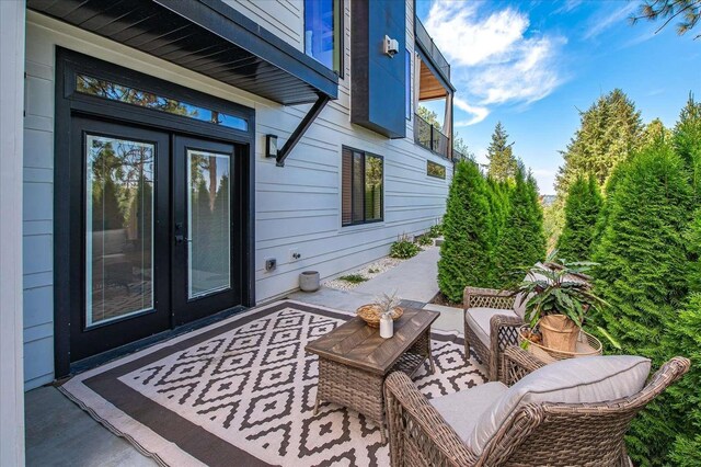 9610 S Mullen Hill Rd, Spokane, WA 99224 - view of patio / terrace with french doors