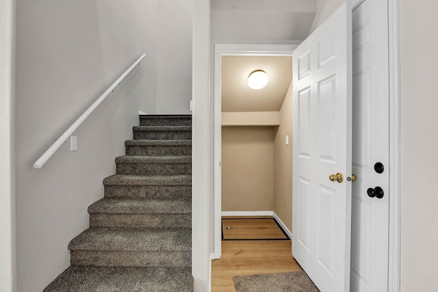 11212 E 4th Ave Unit D, Spokane Valley, WA 99206 - stairs featuring wood finished floors