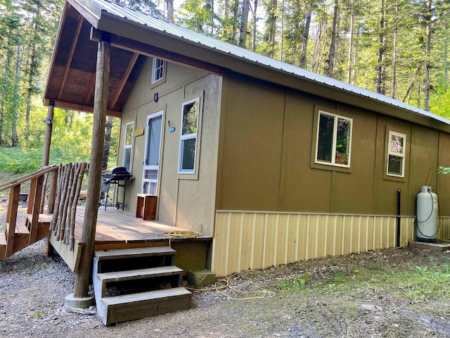 TBD Buck Creek Rd, Newport, WA 99156 - view of property exterior with metal roof and a wooden deck