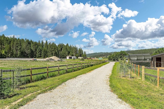 16106 N Mt Spokane Park Dr, Mead, WA 99021 - view of dirt / gravel road featuring a view of countryside