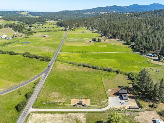 16106 N Mt Spokane Park Dr, Mead, WA 99021 - aerial view of sparsely populated area featuring a mountain backdrop and a forest