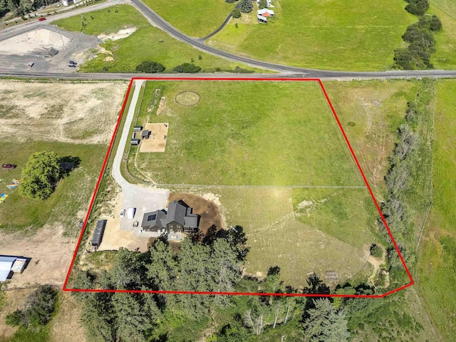 16106 N Mt Spokane Park Dr, Mead, WA 99021 - aerial view of property and surrounding area with property boundaries highlighted