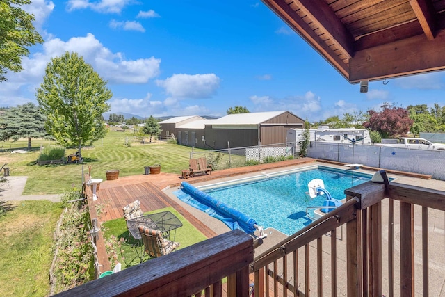 24615 E Joseph Ave, Otis Orchards, WA 99027 - view of swimming pool featuring a wooden deck
