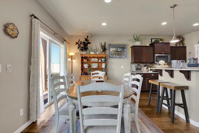 726 E Colbert Rd, Colbert, WA 99005 - dining area featuring dark wood-style floors and recessed lighting