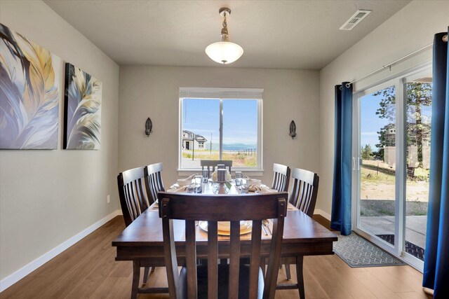 18381 E 17th Ave, Greenacres, WA 99016 - dining room featuring wood finished floors and baseboards