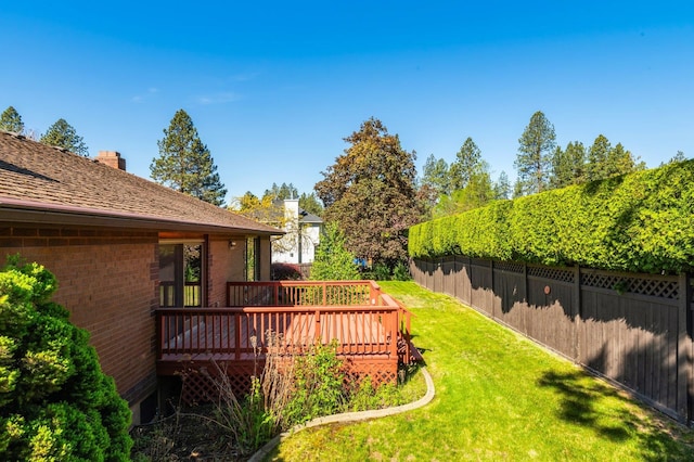 1621 E 65th Ave, Spokane, WA 99223 - fenced backyard with a wooden deck