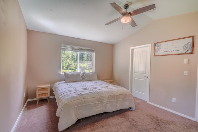 38823 N Newport Hwy, Elk, WA 99009 - carpeted bedroom featuring lofted ceiling and a ceiling fan