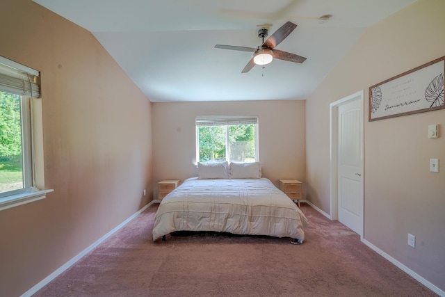 38823 N Newport Hwy, Elk, WA 99009 - carpeted bedroom with vaulted ceiling and ceiling fan