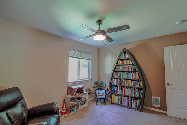 38823 N Newport Hwy, Elk, WA 99009 - sitting room featuring ceiling fan and carpet