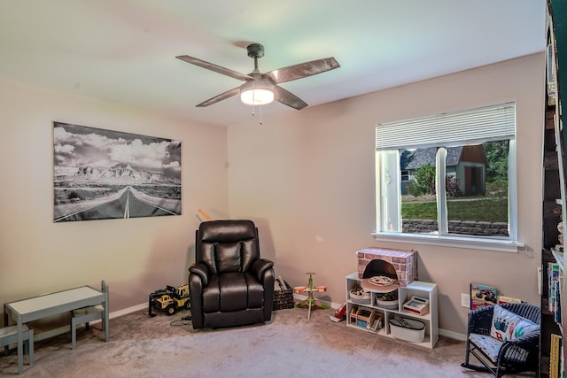 38823 N Newport Hwy, Elk, WA 99009 - living area featuring ceiling fan and carpet flooring
