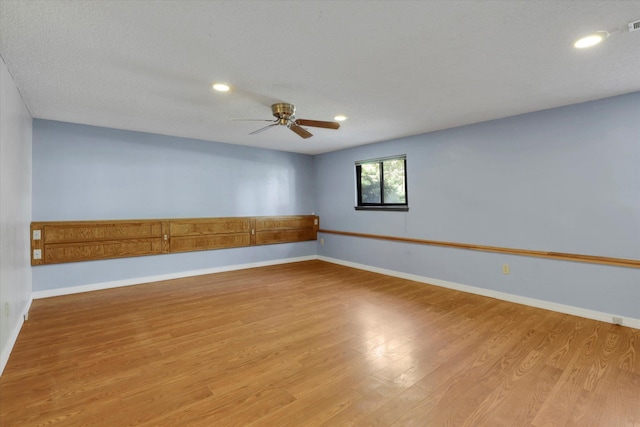 4717 S Skipworth Rd, Spokane Valley, WA 99206 - empty room featuring ceiling fan, light wood finished floors, and recessed lighting