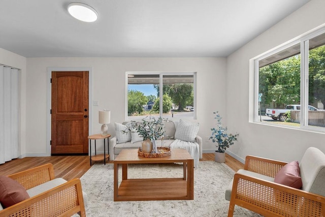 1501 N Lily Rd, Spokane, WA 99212 - living area featuring healthy amount of natural light and light wood finished floors