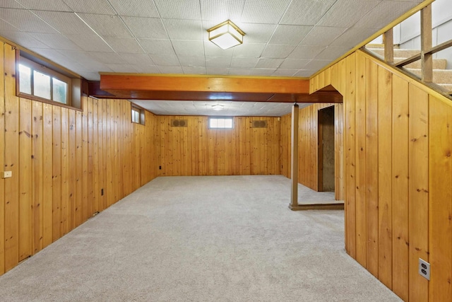 3927 E Fairview Ave, Spokane, WA 99217 - below grade area with carpet and wood walls