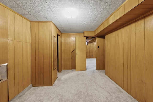 3927 E Fairview Ave, Spokane, WA 99217 - hallway with carpet and wooden walls