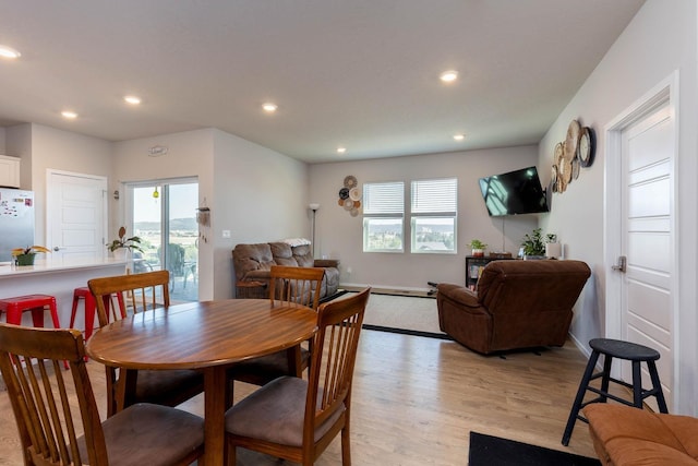 5414 E Bridgeport Ct, Spokane, WA 99217 - dining space with light wood-style flooring, plenty of natural light, and recessed lighting