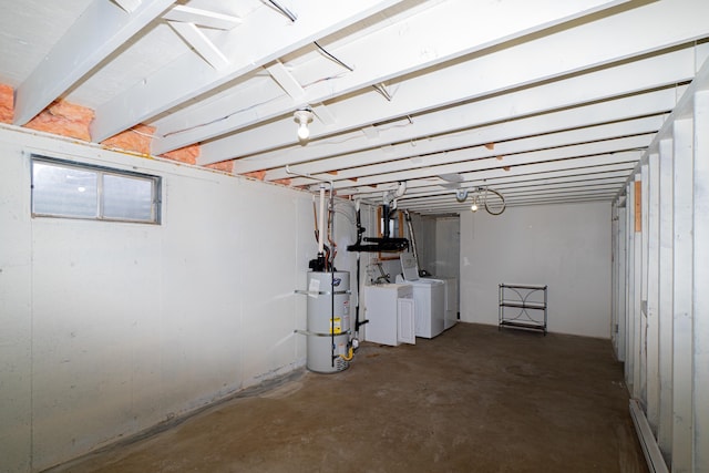 4806 N Drury Rd, Otis Orchards, WA 99027 - unfinished below grade area featuring secured water heater and independent washer and dryer