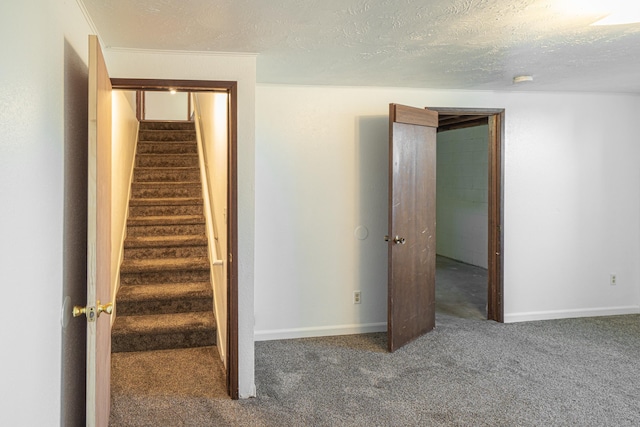 4806 N Drury Rd, Otis Orchards, WA 99027 - stairs with carpet and a textured ceiling