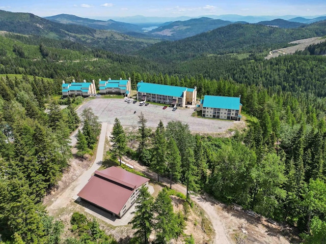 28600 N Mt Spokane Park Dr Unit 506, Mead, WA 99021 - drone / aerial view of a heavily wooded area and mountains