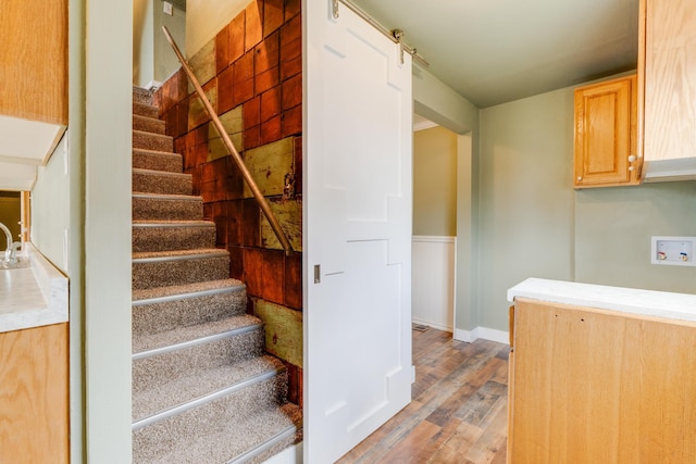 109 E 6th St, Deer Park, WA 99009 - stairway with wood finished floors and baseboards