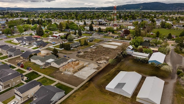 18424 E 1st Ln, Greenacres, WA 99016 - aerial overview of property's location with nearby suburban area and mountains