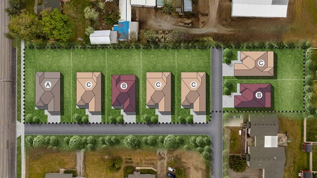 18424 E 1st Ln, Greenacres, WA 99016 - aerial overview of property's location featuring property parcel outlined