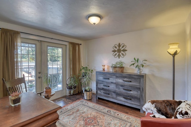 1407 S Shamrock St, Veradale, WA 99037 - living area with dark wood-type flooring and french doors
