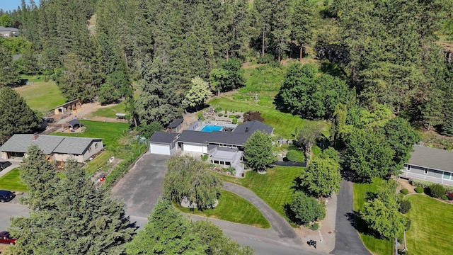 1407 S Shamrock St, Veradale, WA 99037 - view from above of property featuring a forest