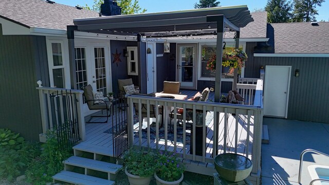 1407 S Shamrock St, Veradale, WA 99037 - deck featuring french doors and outdoor dining area