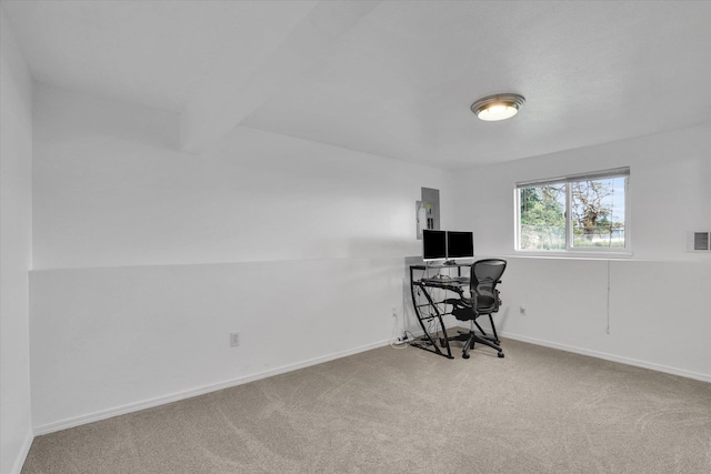 1508 N Arc St, Spokane Valley, WA 99016 - unfurnished office featuring carpet and beamed ceiling