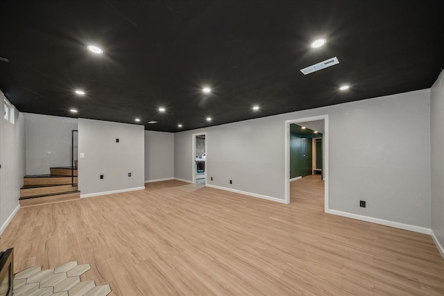 10413 E 6th Ave, Spokane Valley, WA 99206 - below grade area with light wood-type flooring and recessed lighting