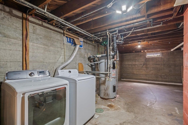 10413 E 6th Ave, Spokane Valley, WA 99206 - laundry room with electric water heater and separate washer and dryer